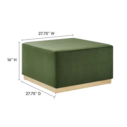 Modway EEI-6643 Tilden Large 28" Square Performance Velvet Upholstered Ottoman - Plaza Home Decor