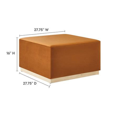 Modway EEI-6643 Tilden Large 28" Square Performance Velvet Upholstered Ottoman - Plaza Home Decor