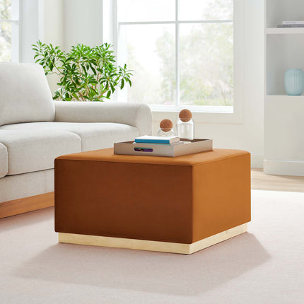 Modway EEI-6643 Tilden Large 28" Square Performance Velvet Upholstered Ottoman - Plaza Home Decor