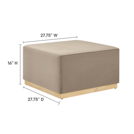Modway EEI-6643 Tilden Large 28" Square Performance Velvet Upholstered Ottoman - Plaza Home Decor