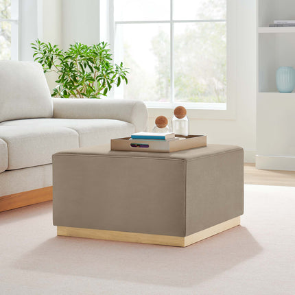 Modway EEI-6643 Tilden Large 28" Square Performance Velvet Upholstered Ottoman - Plaza Home Decor