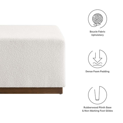 Modway EEI-6644 Tilden Large 28" Square Boucle Upholstered Ottoman - Plaza Home Decor