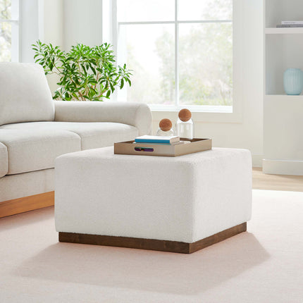 Modway EEI-6644 Tilden Large 28" Square Boucle Upholstered Ottoman - Plaza Home Decor