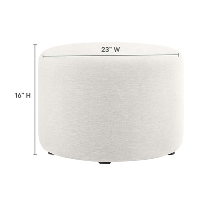 Modway EEI-6645 Callum Large 23" Round Woven Heathered Fabric Upholstered Ottoman Modway