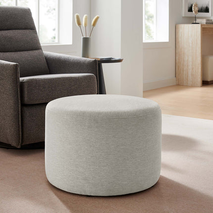 Modway EEI-6645 Callum Large 23" Round Woven Heathered Fabric Upholstered Ottoman Modway