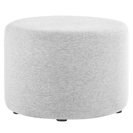 Modway EEI-6645 Callum Large 23" Round Woven Heathered Fabric Upholstered Ottoman Modway