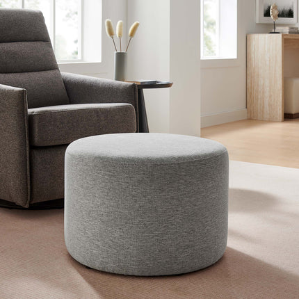 Modway EEI-6645 Callum Large 23" Round Woven Heathered Fabric Upholstered Ottoman Modway