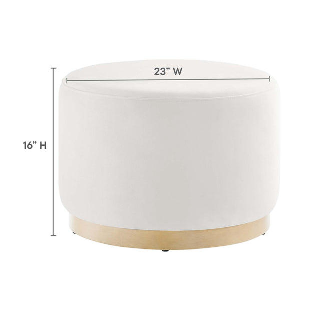 Modway EEI-6646 Tilden Large 23" Round Performance Velvet Upholstered Ottoman - Plaza Home Decor