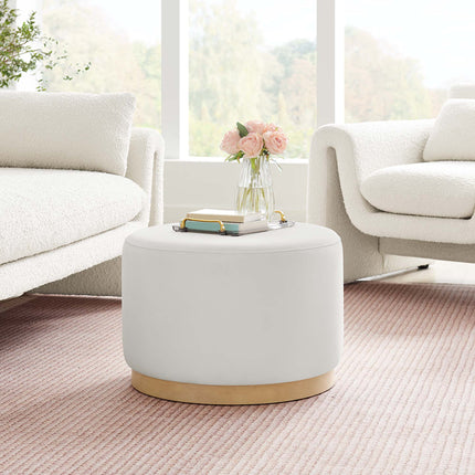 Modway EEI-6646 Tilden Large 23" Round Performance Velvet Upholstered Ottoman - Plaza Home Decor