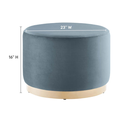 Modway EEI-6646 Tilden Large 23" Round Performance Velvet Upholstered Ottoman - Plaza Home Decor