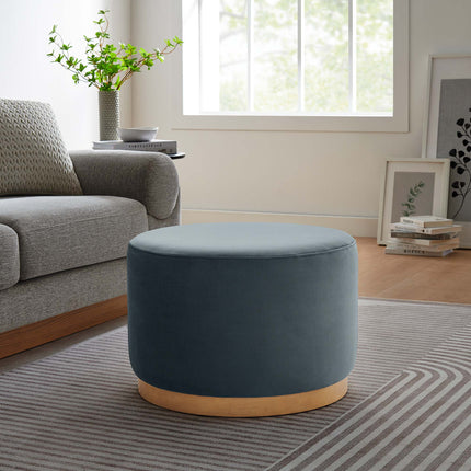Modway EEI-6646 Tilden Large 23" Round Performance Velvet Upholstered Ottoman - Plaza Home Decor