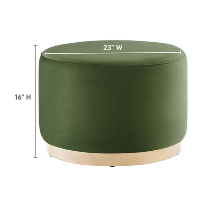 Modway EEI-6646 Tilden Large 23" Round Performance Velvet Upholstered Ottoman - Plaza Home Decor