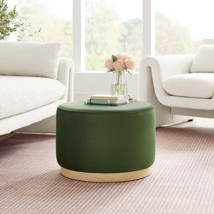 Modway EEI-6646 Tilden Large 23" Round Performance Velvet Upholstered Ottoman - Plaza Home Decor