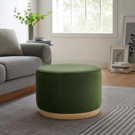 Modway EEI-6646 Tilden Large 23" Round Performance Velvet Upholstered Ottoman - Plaza Home Decor