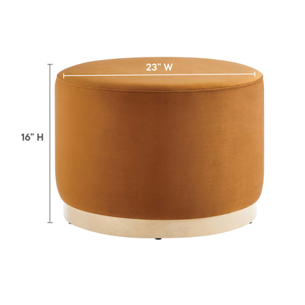 Modway EEI-6646 Tilden Large 23" Round Performance Velvet Upholstered Ottoman - Plaza Home Decor