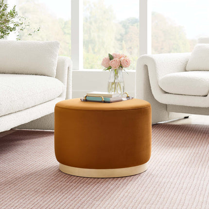 Modway EEI-6646 Tilden Large 23" Round Performance Velvet Upholstered Ottoman - Plaza Home Decor