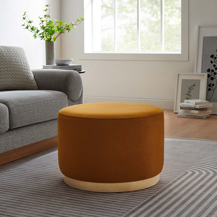 Modway EEI-6646 Tilden Large 23" Round Performance Velvet Upholstered Ottoman - Plaza Home Decor