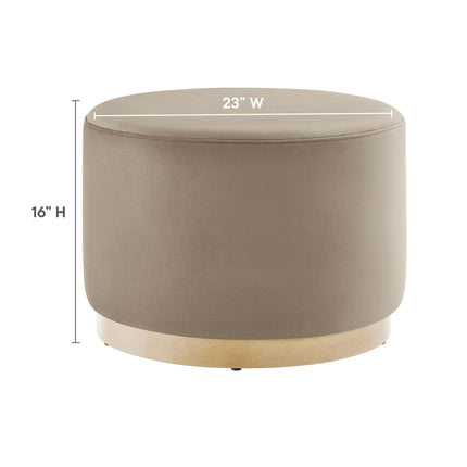 Modway EEI-6646 Tilden Large 23" Round Performance Velvet Upholstered Ottoman - Plaza Home Decor