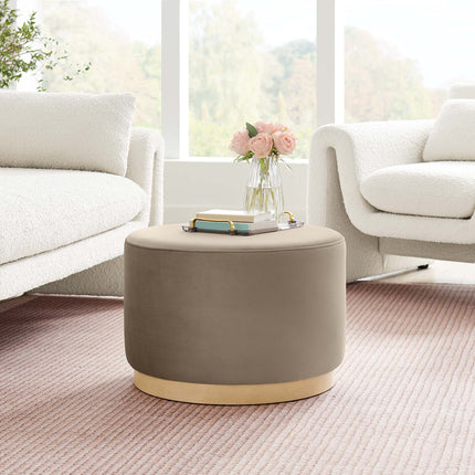 Modway EEI-6646 Tilden Large 23" Round Performance Velvet Upholstered Ottoman - Plaza Home Decor