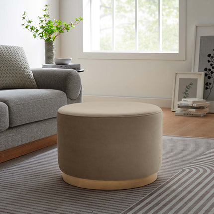 Modway EEI-6646 Tilden Large 23" Round Performance Velvet Upholstered Ottoman - Plaza Home Decor