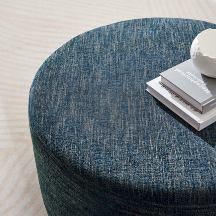 Modway EEI-6647 Callum Large 29" Round Woven Heathered Fabric Upholstered Ottoman Modway