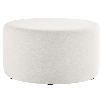 Modway EEI-6647 Callum Large 29" Round Woven Heathered Fabric Upholstered Ottoman Modway