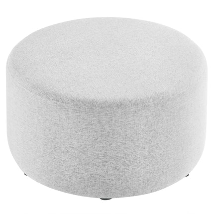Modway EEI-6647 Callum Large 29" Round Woven Heathered Fabric Upholstered Ottoman Modway