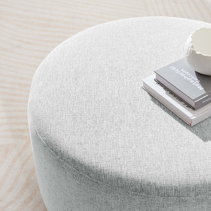 Modway EEI-6647 Callum Large 29" Round Woven Heathered Fabric Upholstered Ottoman Modway