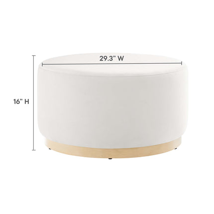 Modway EEI-6648 Tilden Large 29" Round Performance Velvet Upholstered Ottoman - Plaza Home Decor