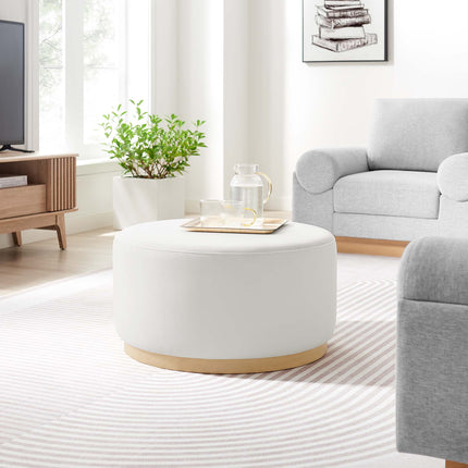 Modway EEI-6648 Tilden Large 29" Round Performance Velvet Upholstered Ottoman - Plaza Home Decor