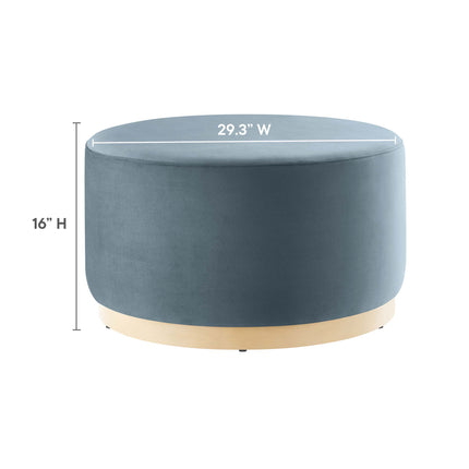 Modway EEI-6648 Tilden Large 29" Round Performance Velvet Upholstered Ottoman - Plaza Home Decor