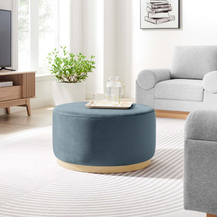 Modway EEI-6648 Tilden Large 29" Round Performance Velvet Upholstered Ottoman - Plaza Home Decor