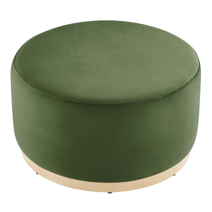 Modway EEI-6648 Tilden Large 29" Round Performance Velvet Upholstered Ottoman - Plaza Home Decor