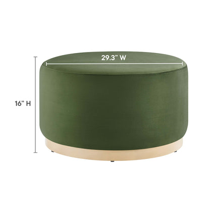 Modway EEI-6648 Tilden Large 29" Round Performance Velvet Upholstered Ottoman - Plaza Home Decor