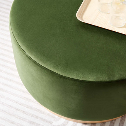 Modway EEI-6648 Tilden Large 29" Round Performance Velvet Upholstered Ottoman - Plaza Home Decor