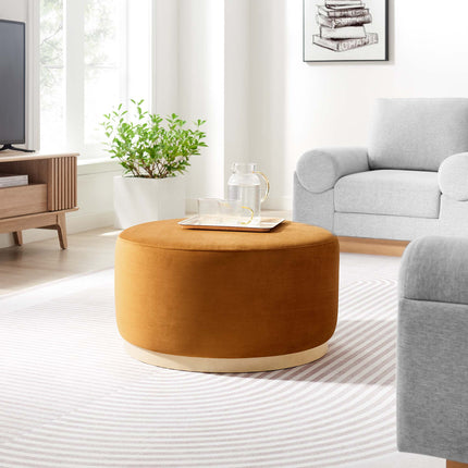 Modway EEI-6648 Tilden Large 29" Round Performance Velvet Upholstered Ottoman - Plaza Home Decor