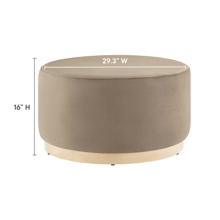 Modway EEI-6648 Tilden Large 29" Round Performance Velvet Upholstered Ottoman - Plaza Home Decor