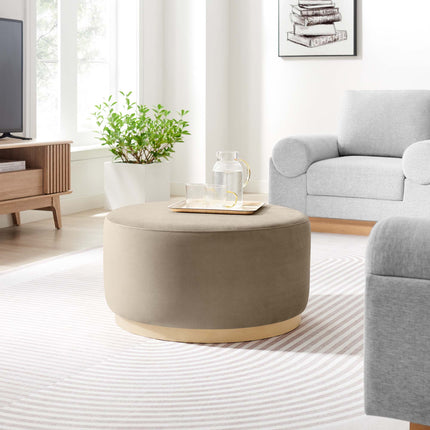 Modway EEI-6648 Tilden Large 29" Round Performance Velvet Upholstered Ottoman - Plaza Home Decor