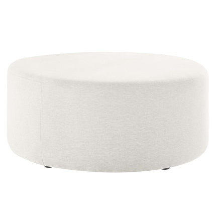 Modway EEI-6649 Callum Large 38" Round Woven Heathered Fabric Upholstered Ottoman Modway