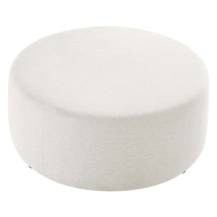 Modway EEI-6649 Callum Large 38" Round Woven Heathered Fabric Upholstered Ottoman Modway