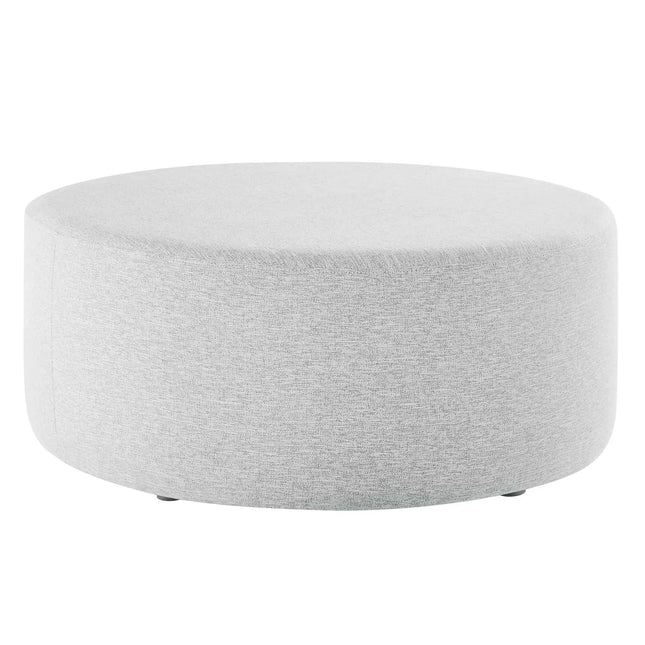 Modway EEI-6649 Callum Large 38" Round Woven Heathered Fabric Upholstered Ottoman Modway