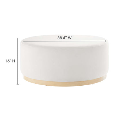 Modway EEI-6650 Tilden Large 38" Round Performance Velvet Upholstered Ottoman - Plaza Home Decor
