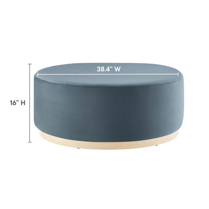 Modway EEI-6650 Tilden Large 38" Round Performance Velvet Upholstered Ottoman - Plaza Home Decor
