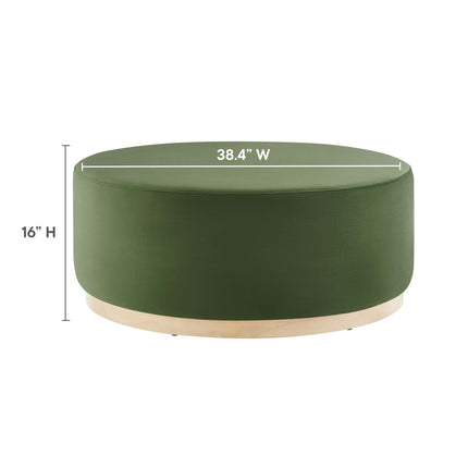 Modway EEI-6650 Tilden Large 38" Round Performance Velvet Upholstered Ottoman - Plaza Home Decor