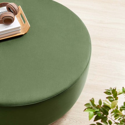 Modway EEI-6650 Tilden Large 38" Round Performance Velvet Upholstered Ottoman - Plaza Home Decor