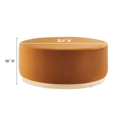 Modway EEI-6650 Tilden Large 38" Round Performance Velvet Upholstered Ottoman - Plaza Home Decor