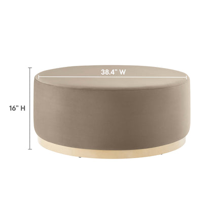 Modway EEI-6650 Tilden Large 38" Round Performance Velvet Upholstered Ottoman - Plaza Home Decor