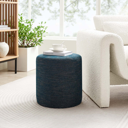 Modway EEI-6651 Callum 16" Round Woven Heathered Fabric Upholstered Ottoman Modway