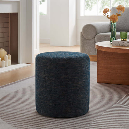 Modway EEI-6651 Callum 16" Round Woven Heathered Fabric Upholstered Ottoman Modway