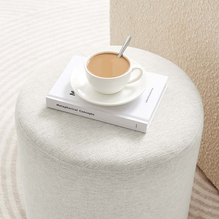 Modway EEI-6651 Callum 16" Round Woven Heathered Fabric Upholstered Ottoman Modway